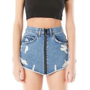 Carmar LF Beatrice Zip Front Denim Skirt